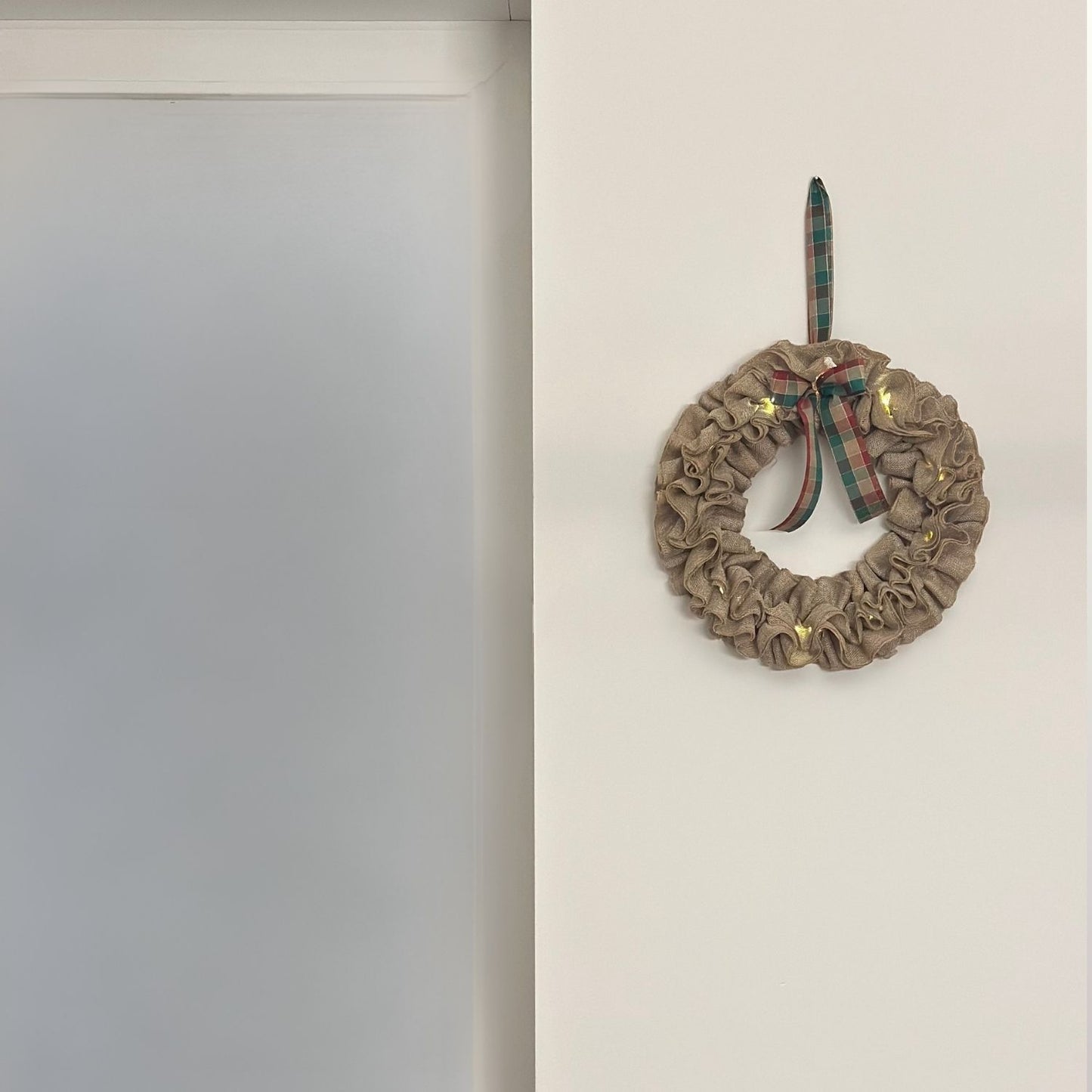 Wand/Türkranz aus Jute - Schlicht & Eleganz. mit LED Beleuchtung