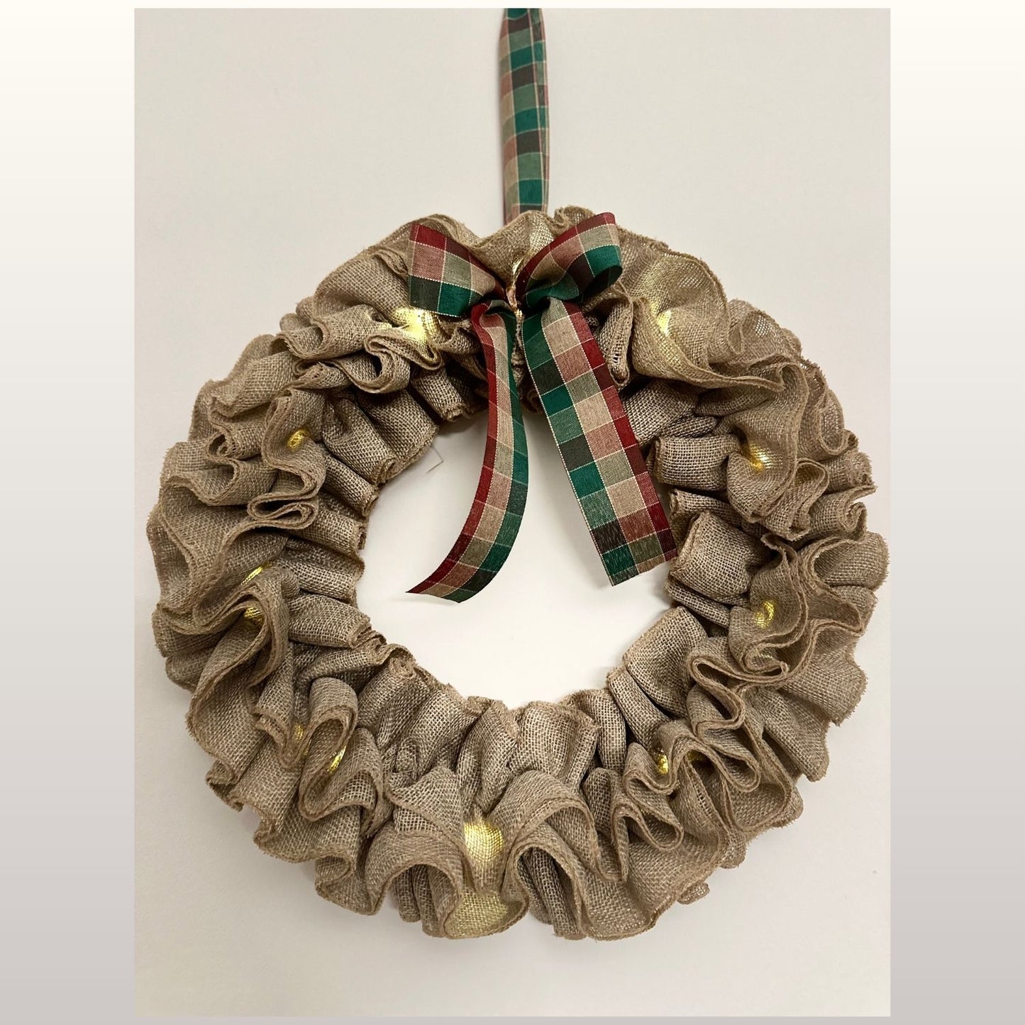 Wand/Türkranz aus Jute - Schlicht & Eleganz. mit LED Beleuchtung