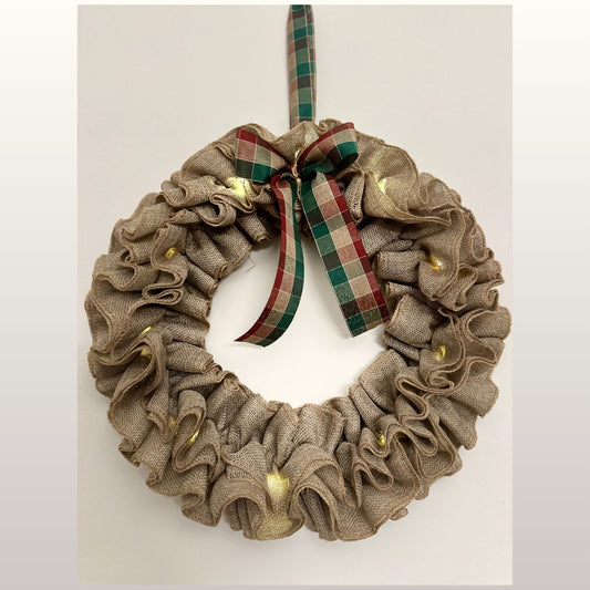 Wand/Türkranz aus Jute - Schlicht & Eleganz. mit LED Beleuchtung