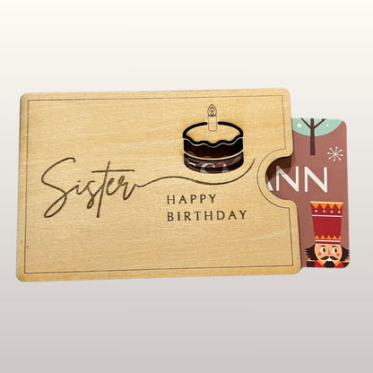 Gutschein-Pocket aus robuster Spannplatte