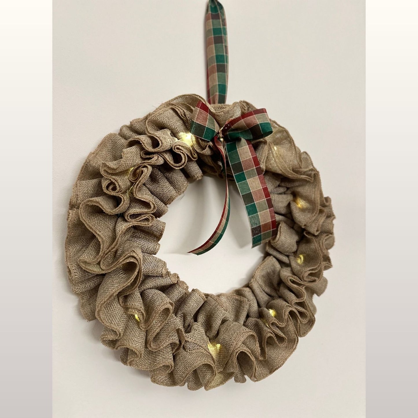 Wand/Türkranz aus Jute - Schlicht & Eleganz. mit LED Beleuchtung