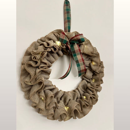 Wand/Türkranz aus Jute - Schlicht & Eleganz. mit LED Beleuchtung