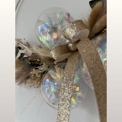 Wanddekoration. Ring mit Trockengräser 50 cm