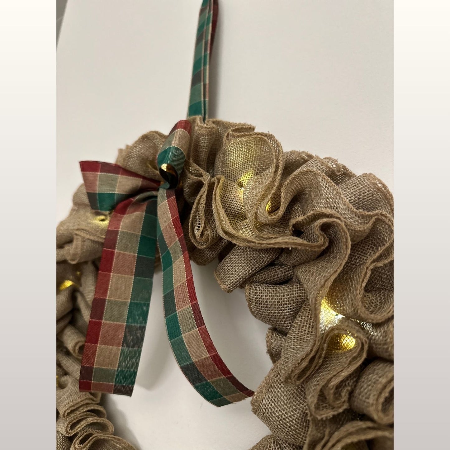 Wand/Türkranz aus Jute - Schlicht & Eleganz. mit LED Beleuchtung