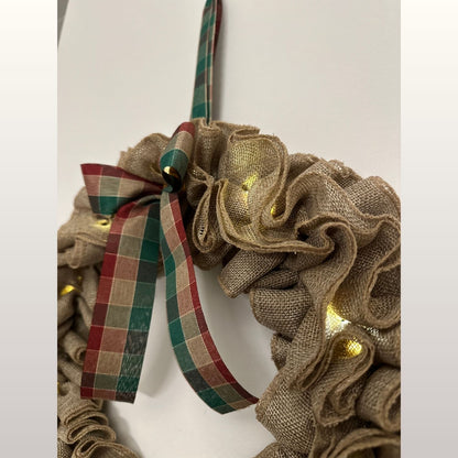 Wand/Türkranz aus Jute - Schlicht & Eleganz. mit LED Beleuchtung