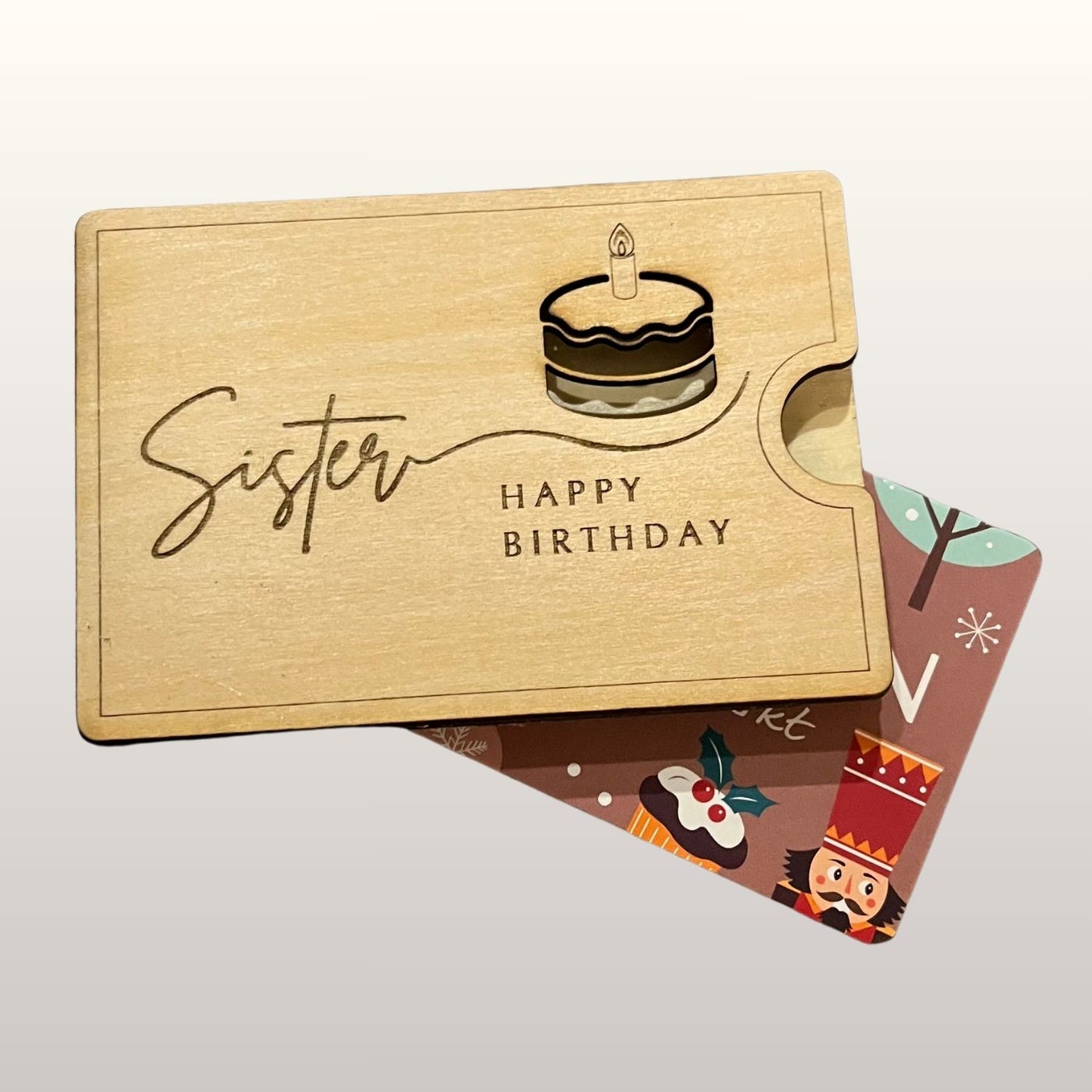 Gutschein-Pocket aus robuster Spannplatte