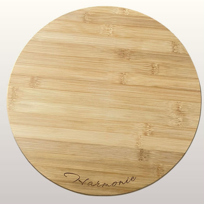 Servierplatte aus Bambus mit personalisierten Spruch