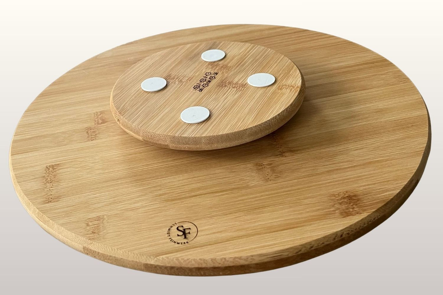 Servierplatte aus Bambus mit personalisierten Spruch