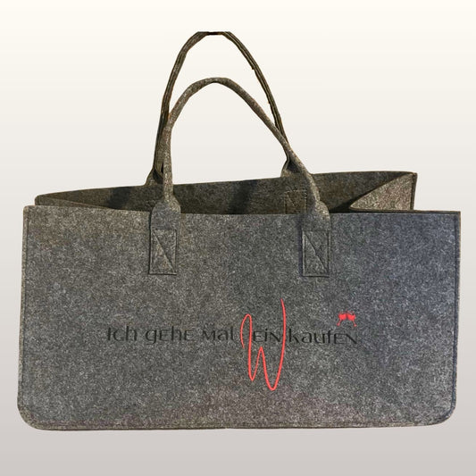 Filztasche "Ich bin mal Wein kaufen"