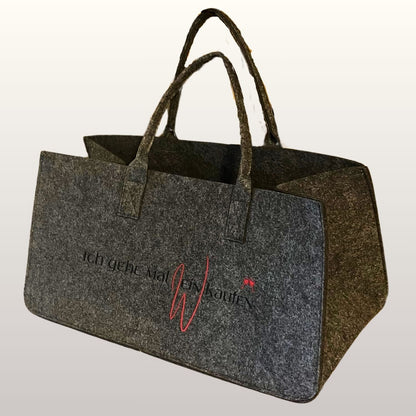 Filztasche "Ich bin mal Wein kaufen"