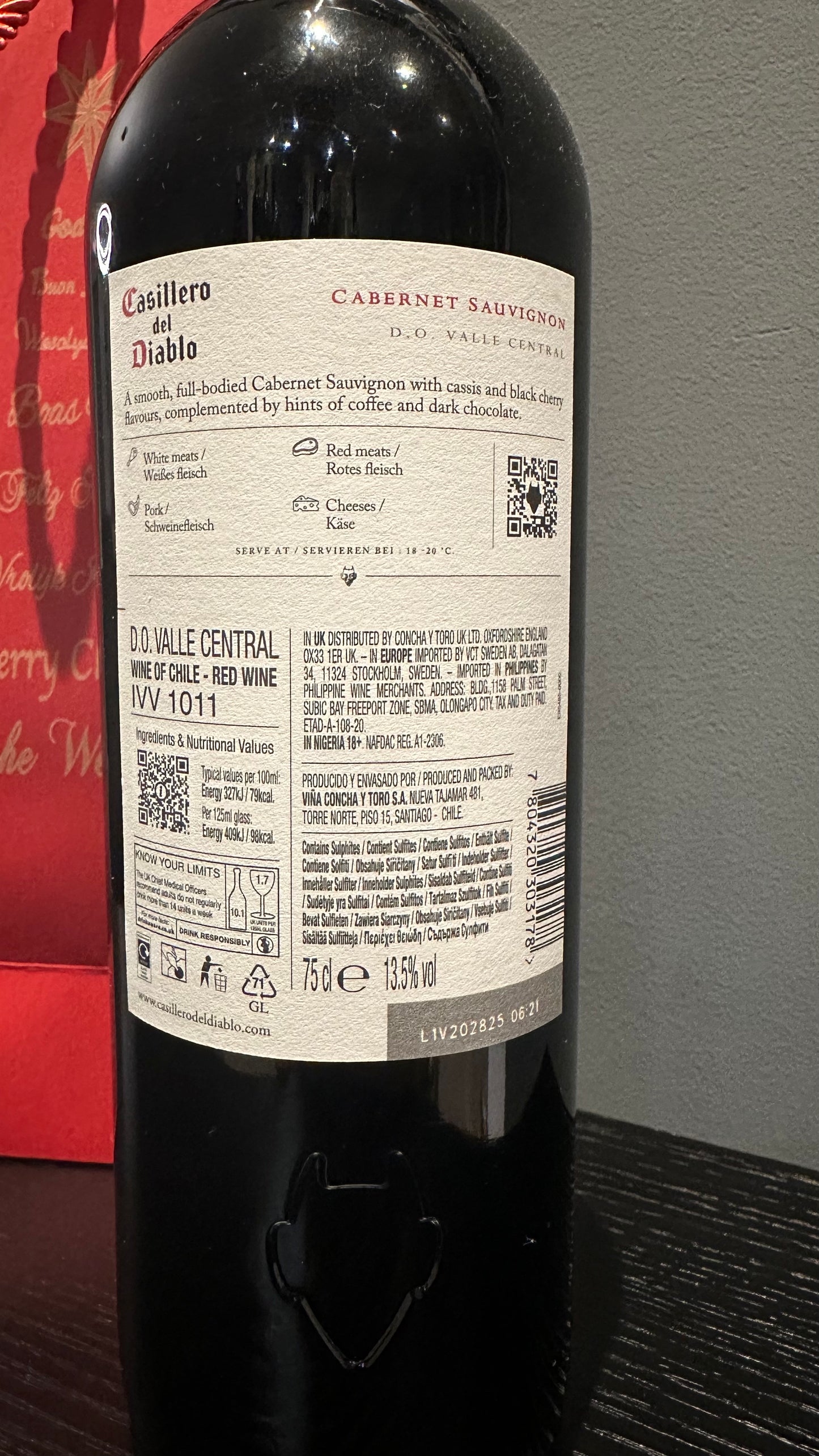 Weinflasche mit Sprüchen