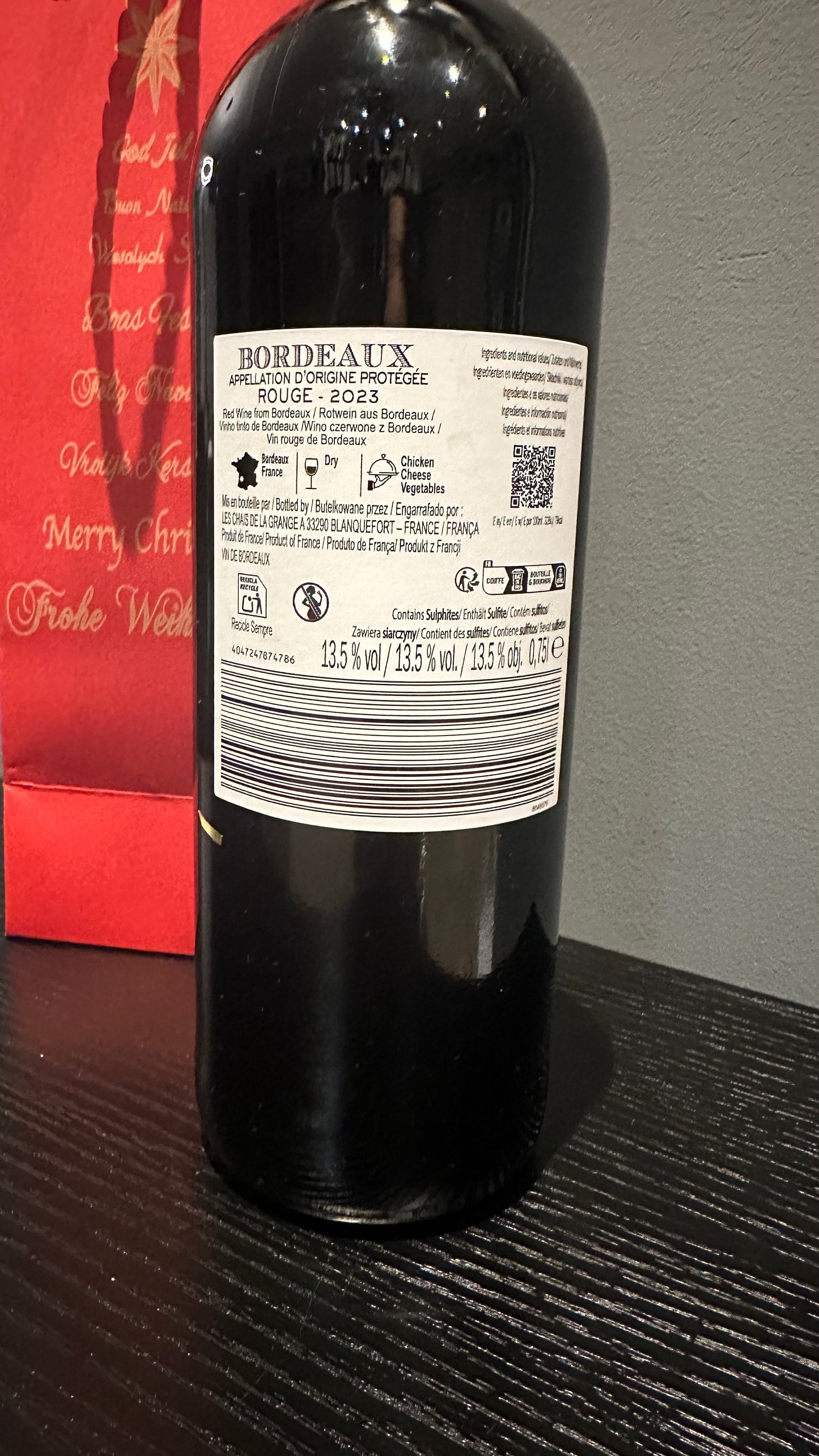 Weinflasche mit Sprüchen