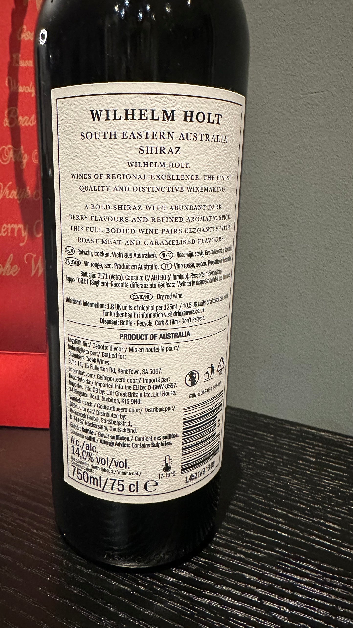 Weinflasche mit Sprüchen