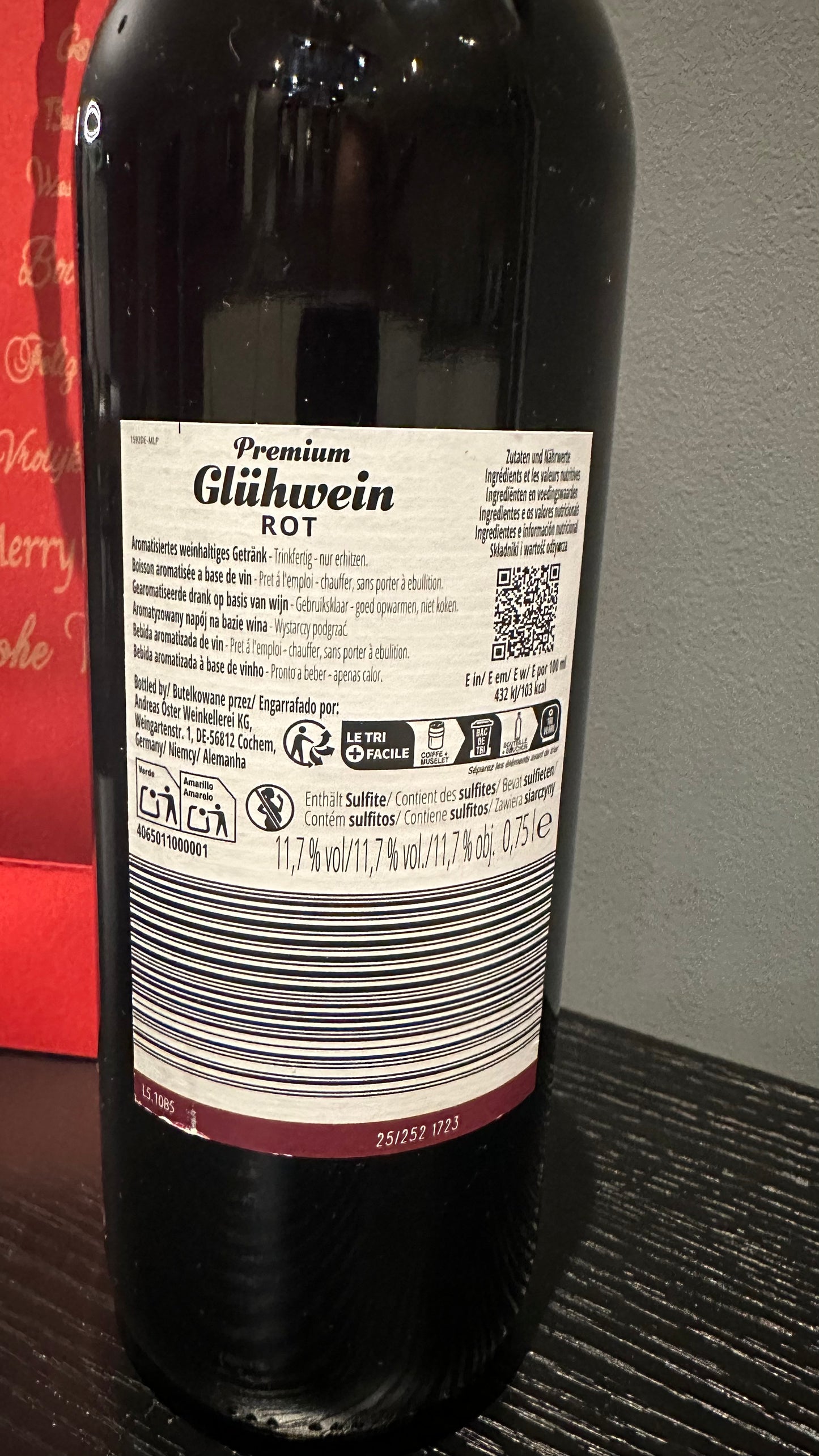 Glühweinflaschen mit Spüchen