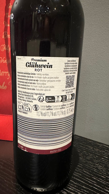 Glühweinflaschen mit Spüchen